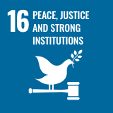Icon of the Sustainable Development Goal 16 of the 2030 Agenda