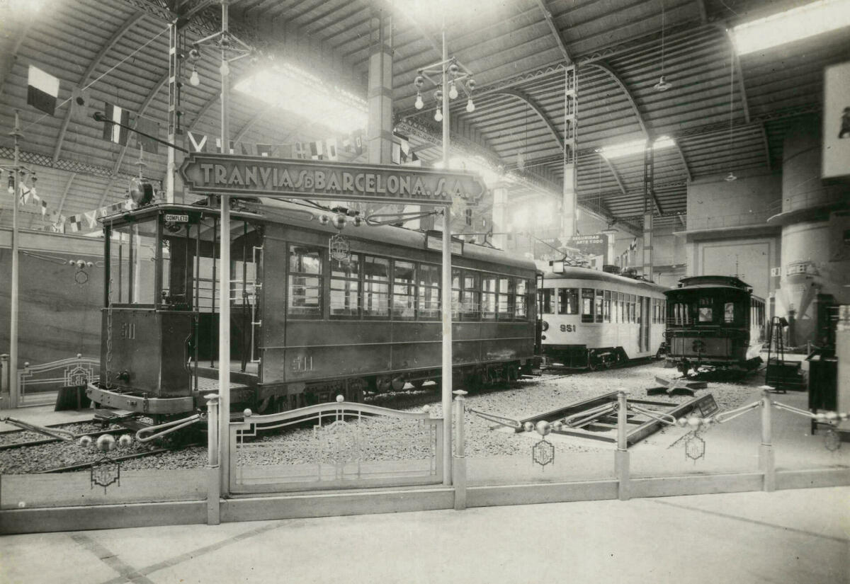 Tramvia. Exposició de tramvies durant l'Exposició Internacional de 1929. 1929-1930. AFB. Autor: Desconegut