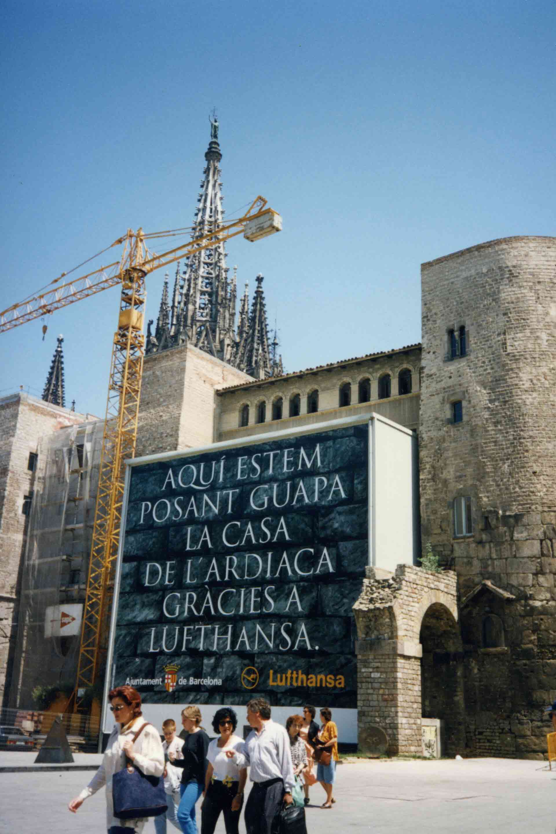 Reforma de la fachada del AHCB, en 1996