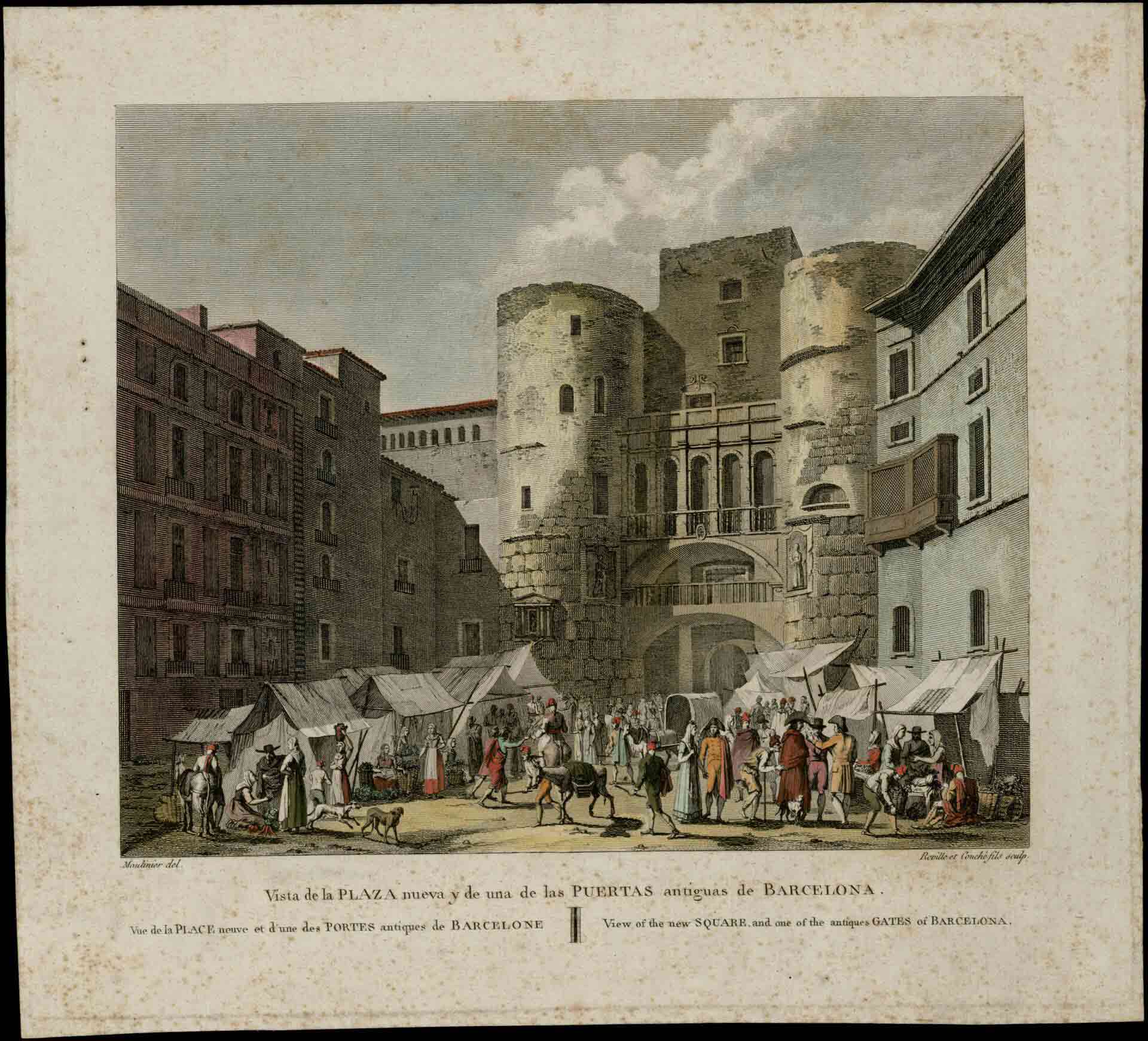 La Plaça Nova, de Reville et Couché fils al 1806