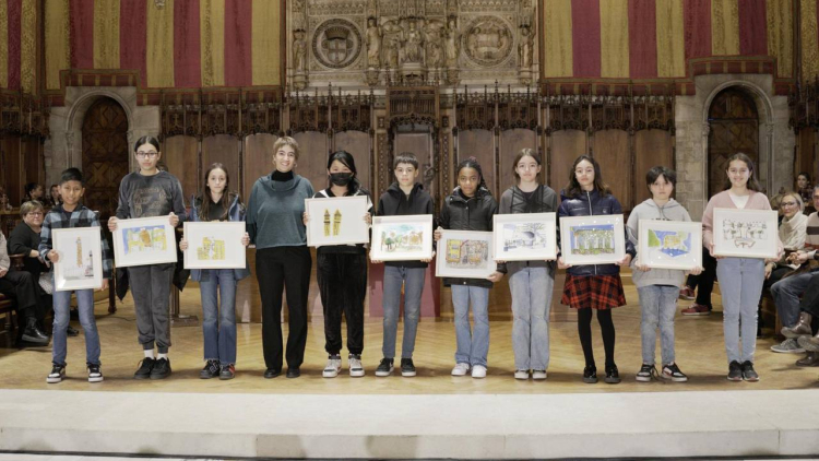 guanyadors concurs de dibuix les escoles de Barcelona dibuixen la ciutat
