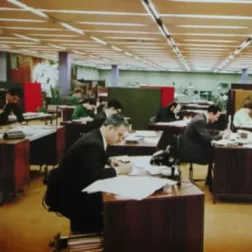 Any 1975. COM Ronda Sant Pau. Equip de planificació i tècnica de sistemes.