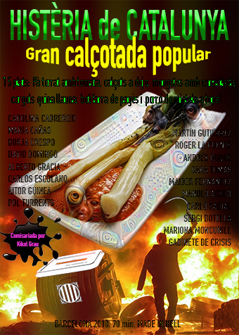 Poster for the film 'Histeria de Catalunya' (‘Catalonia’s Hysteria’), designed by Aitor Guinea and Kikol Grau, 2018