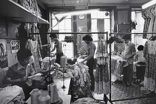 Garment workers, Aldgate, London, 1979. From Survival Programmes © Paul Trevor