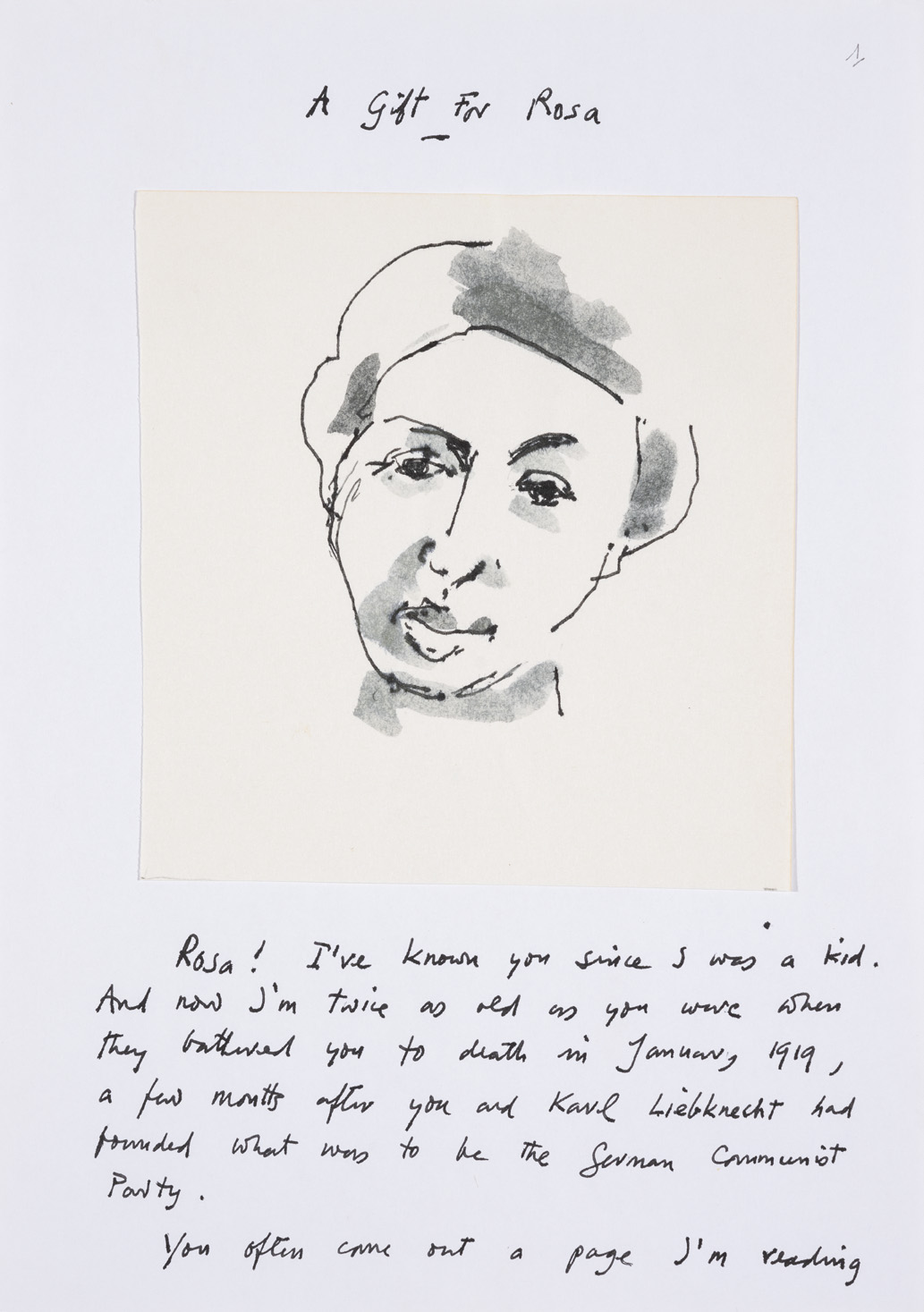 John Berger, Rosa Luxemburg, 2014-2015 © Beverly’s Collection
