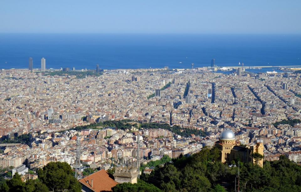 Vista panoràmiques de Barcelona des del Tibidabo