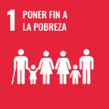 Icono Objetivo de Desarrollo Sostenible 1 de la Agenda 2030