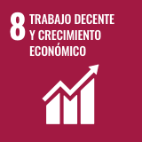 Icono del Objetivo 8 de Desarrollo de la Agenda 2030