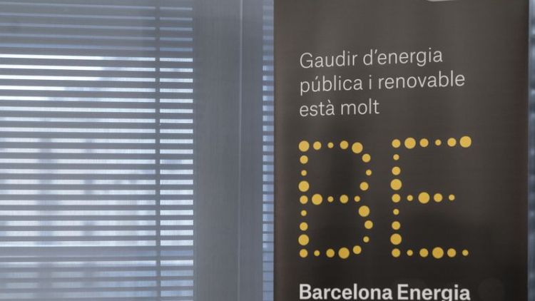 Cartell informatiu sobre Barcelona Energia