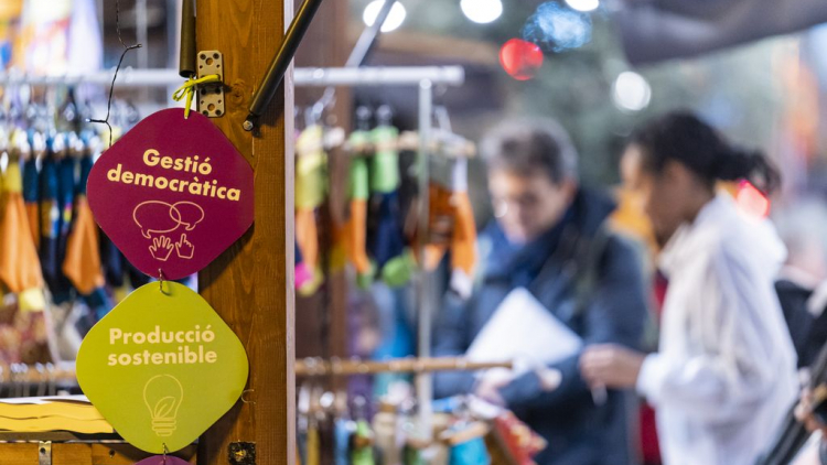 Fira de Consum Responsable a la plaça de Catalunya