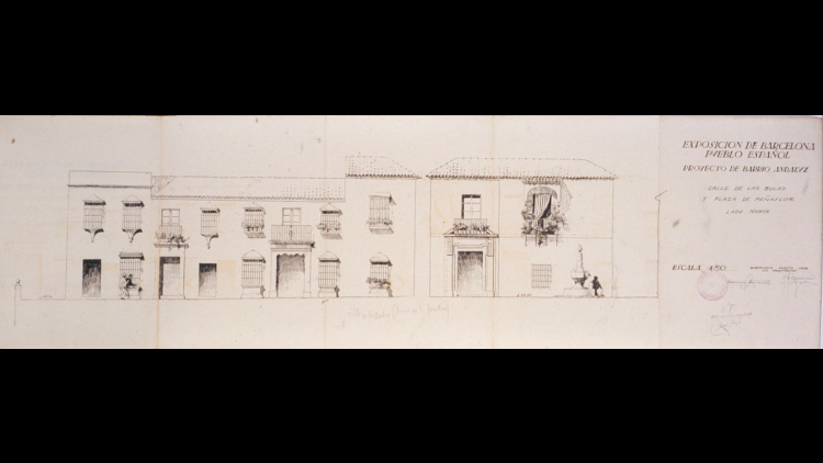 Exposició de Barcelona “Poble Espanyol. Projecte de poble andalús”