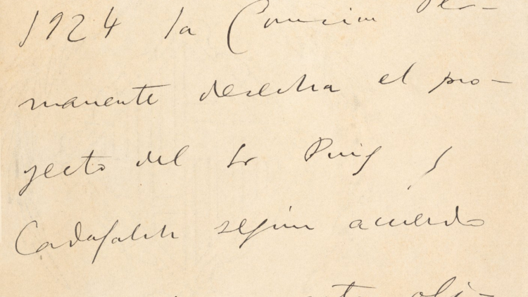 Nota de desestimació del projecte de Puig i Cadafalch 