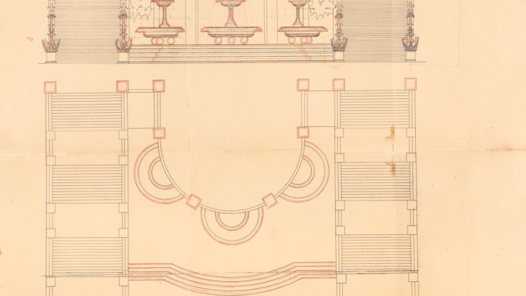 Projecte d’escalinata d’accés al Palau d’Art Antic