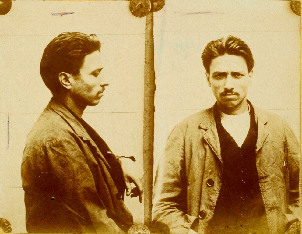 Retrat policial de l'anarquista Joan Rull, 1908. AFB. Autor desconegut
