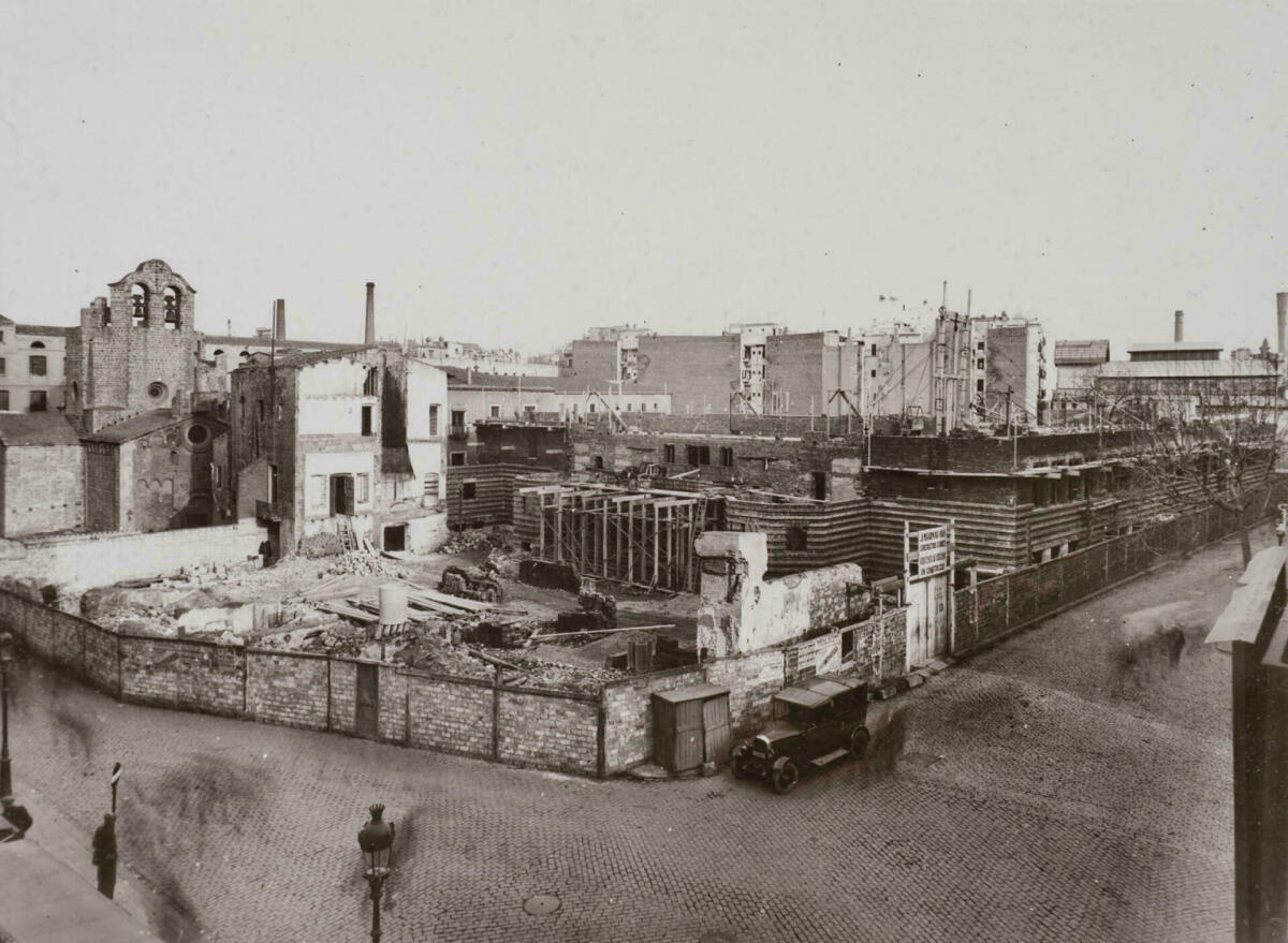 Escola Collaso i Gil. Obres de construcció, 1933. AFB. J. Ribera