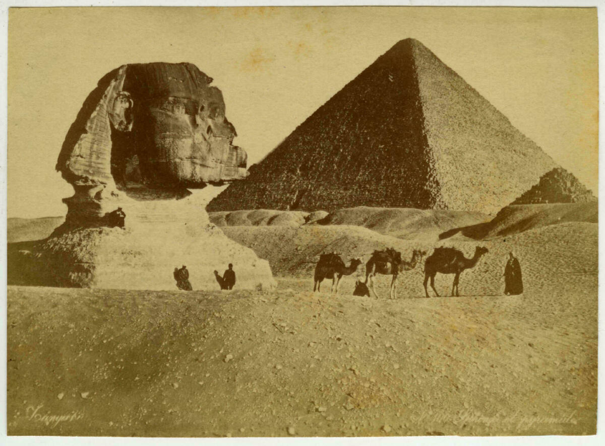 "Nº 100.Esfphinx et pyramides,c.1870. AFB. Germans Zangaki