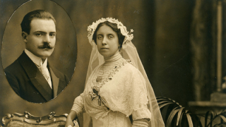 Es veuen uns nuvis el dia del seu casament l'any 1912