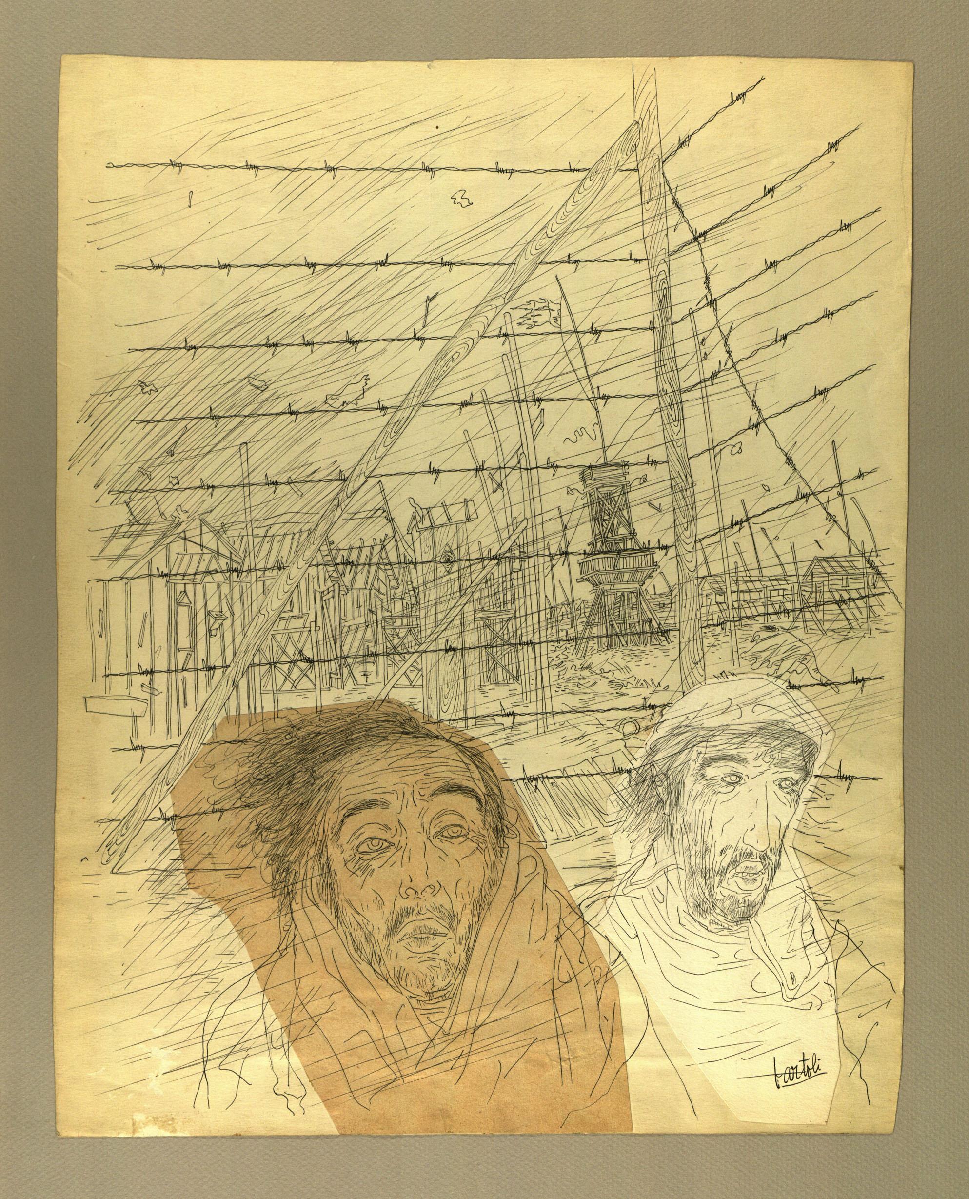 “Vida en el campo” Tinta y collage sobre cartulina 1939-44 