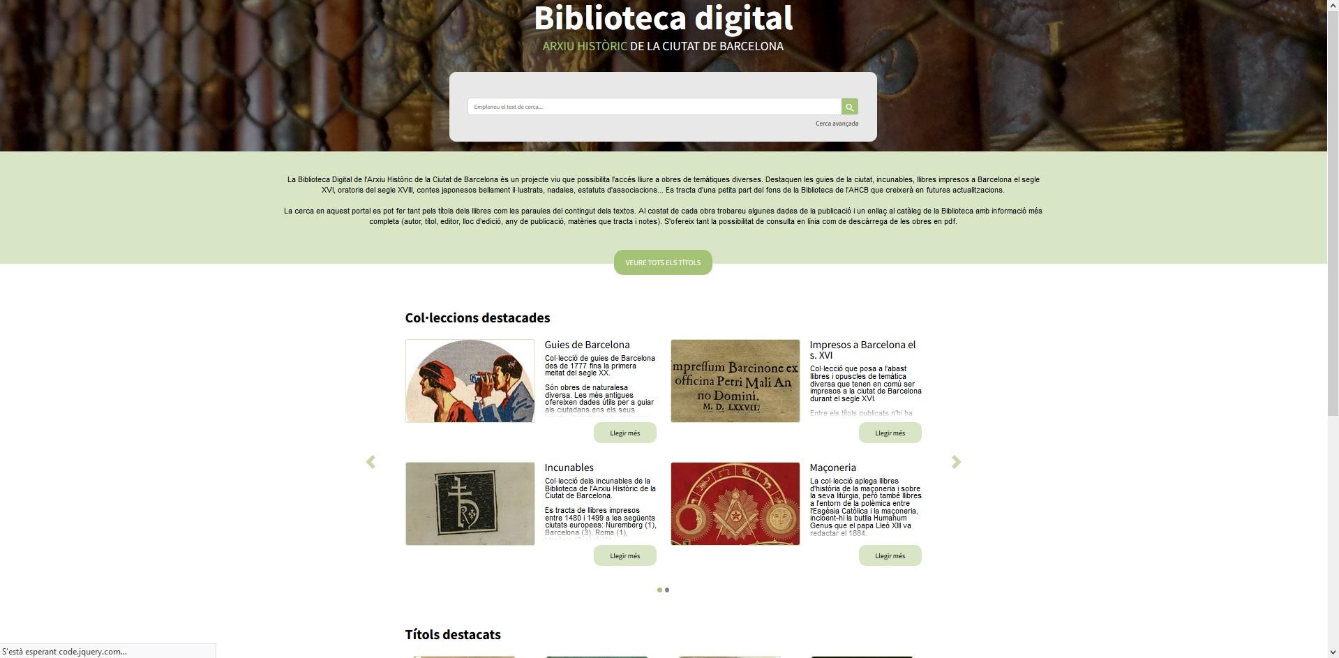 Imatge de l'accés a la Biblioteca Digital