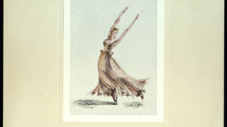 Cartell de l’Exposició "Una història gràfica del Ballet": R. Aulina de Mata, 1926-1950:  Galeria d’Art Grifé & Escoda, 27 de maig al 15 de juny de 1950.