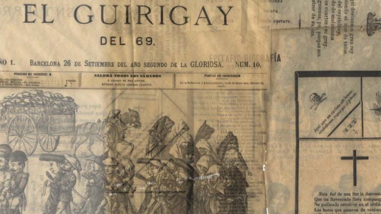 Collage de diferents retalls de la publicació "El Guirigay del 69".