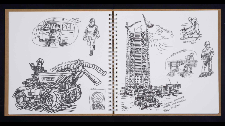 Esbozos sobre el proceso de construcción del Hotel Arts. Olisson (AMCB)