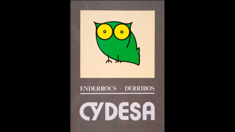 Anunci de l'empresa d'enderrocaments Cydesa. AMCB
