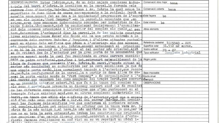 Estudi historicoarquitectônic fet amb motiu de l'enderrocament del barri d'lcària. AMDSM