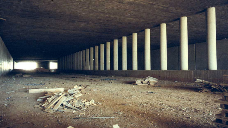 Tram en construcció del II Cinturó, 1989. J. Cunill (AFB)
