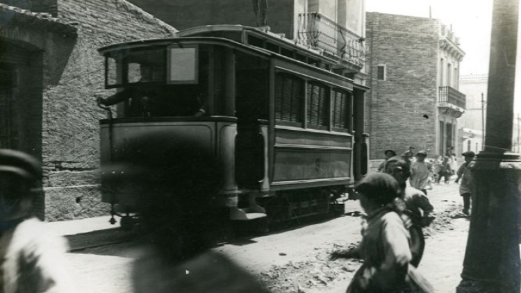 Electric tram, Francesc Magrans, 1901. Foment Hortenc Collection. AMDHG