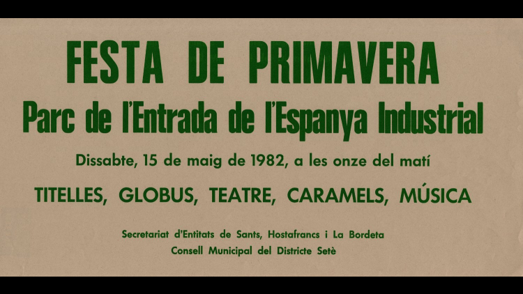 Poster for the Spring Festival in Sants, 1982
