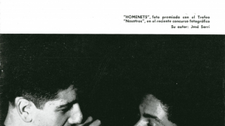 Cover of Nosotros. The photograph ‘Homenets’ received an award in the Nosotros trophy, 16 May 1963. Bruguera Collection. AMDG. 