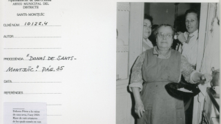 Dolores Pérez a la cuina de casa seva, l’any 1959.