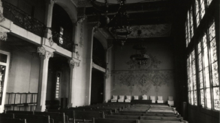 Photograph of the function room at the Sants District headquarters, 1979