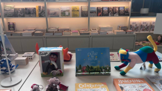 Detall de les taules d'exposició