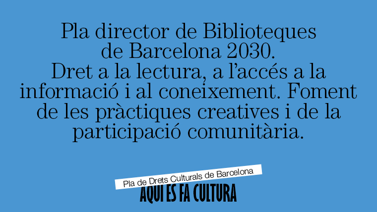 Pla director de Biblioteques de Barcelona 2030