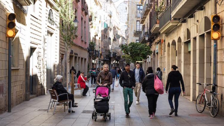 Calle en el barrio de Sant Pere, Santa Caterina i la Ribera