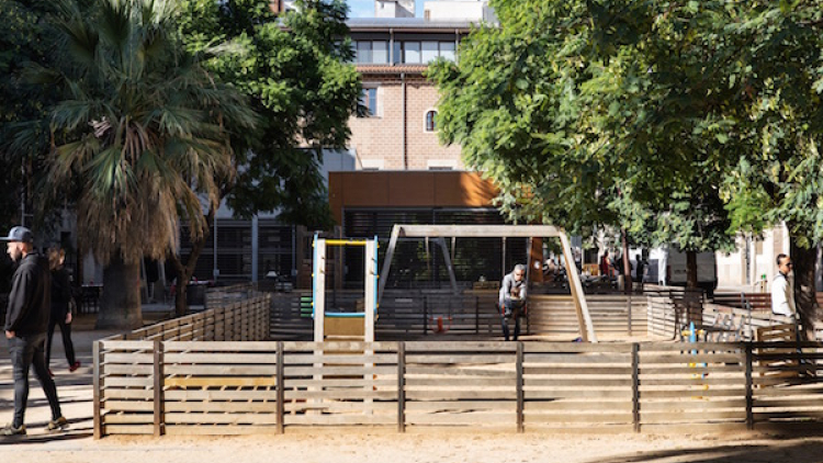 Parque en el barrio de Sant Pere, Santa Caterina i la Ribera