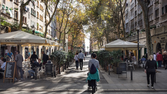 Calle en el barrio de la Barceloneta