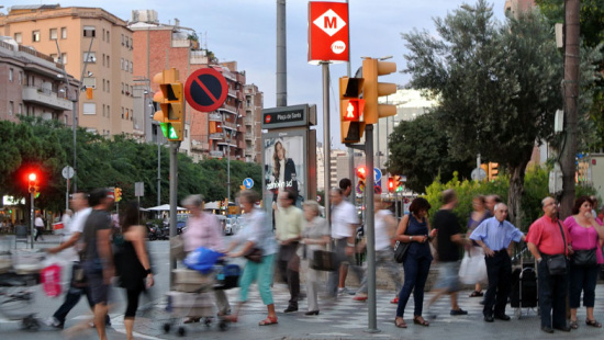 Picture of one of the streets in the Sants - Les Corts shopping hub