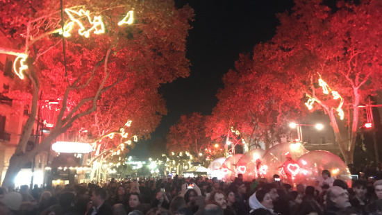 Barcelona switches on its Christmas lights on Thursday, 23 November, in the Rambla