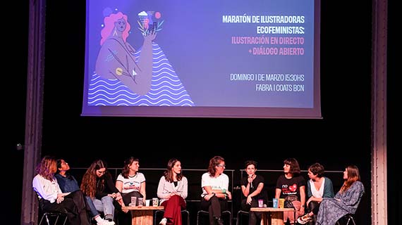 Maratón de ilustradoras ecofeministas, coloquio con el público y concierto de Asmâa Hamzaoui & Bnat Timbouktou