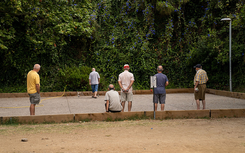 Pista de petanca a un parc