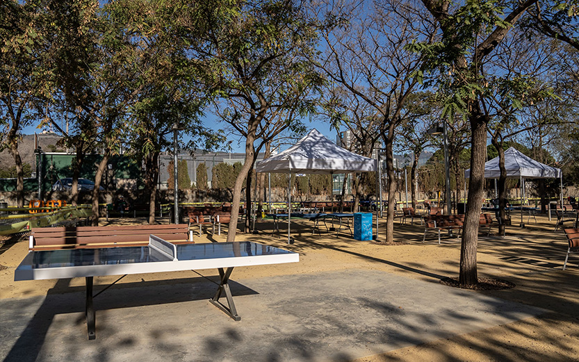 taula de ping pong a un parc