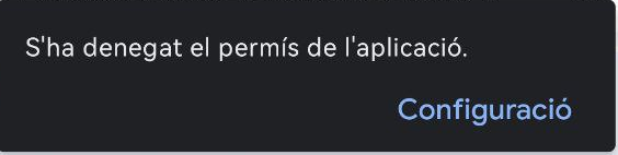 missatge de permís denegat