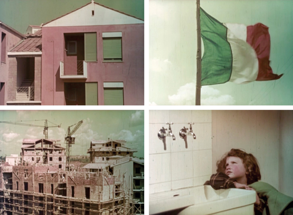 Stills from the film 'Case per il popolo' (Houses for the People), Damiano Damiani (1953, 9 min)