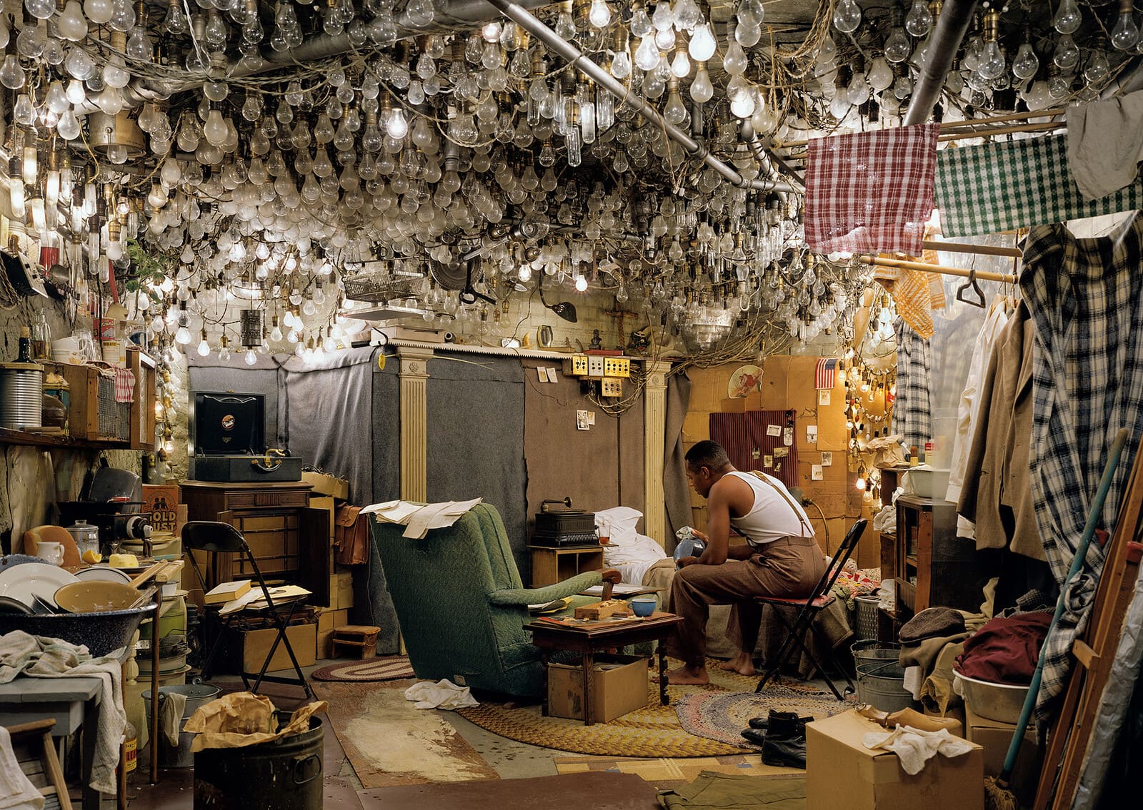 Jeff Wall, “After ‘Invisible Man’ by Ralph Ellison, the Prologue”, 1999-2001