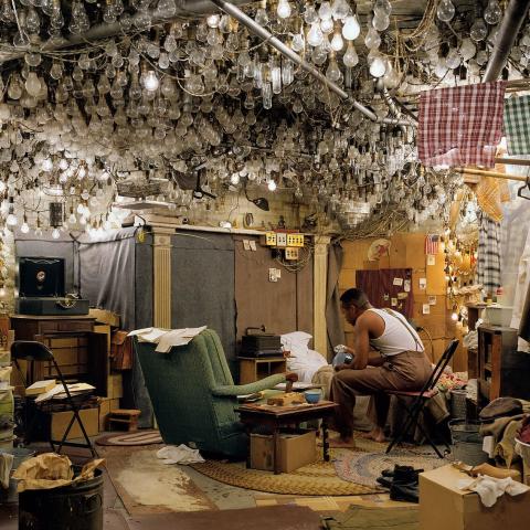 Jeff Wall, “After ‘Invisible Man’ by Ralph Ellison, the Prologue”, 1999-2001