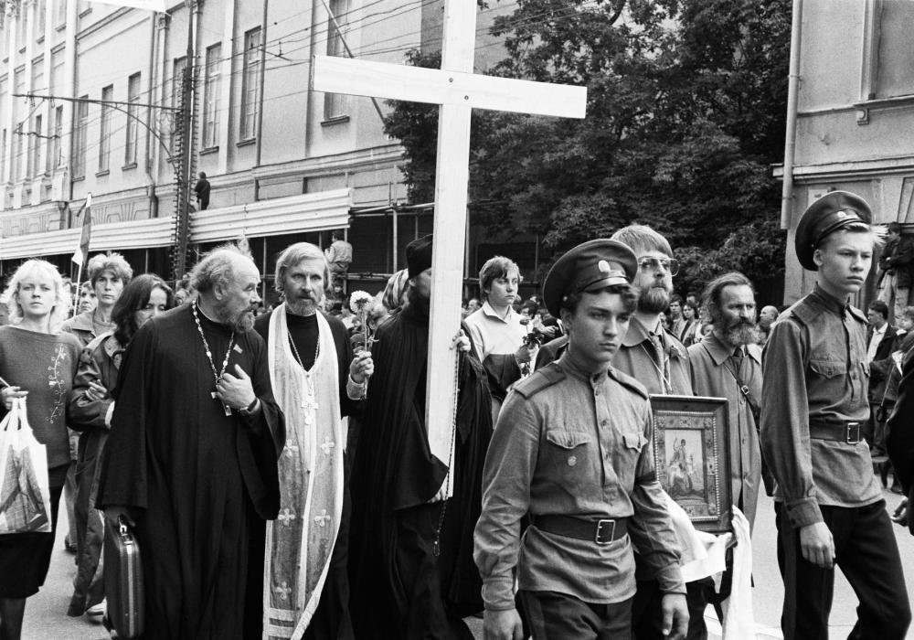 Moscou, 25.08.1991. Manifestació després del cop d’estat frustrat de Ianàiev