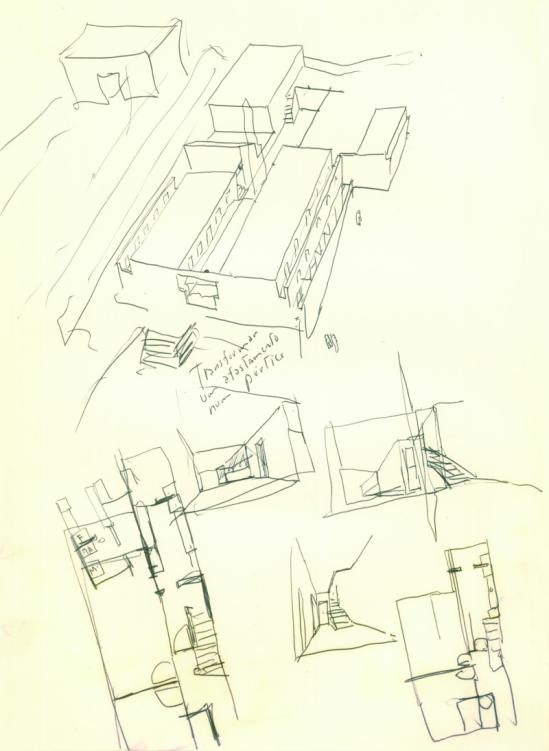 Álvaro Siza, boceto para la operación SAAL de São Victor, Oporto, 1974-1976. The Drawing Matter Collection